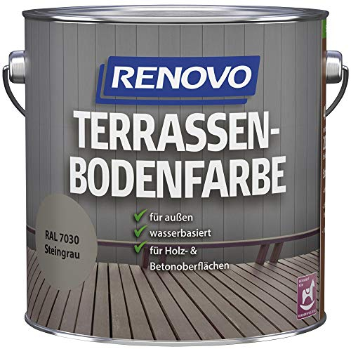 RENOVO - Terrassebodenfarbe RAL 7030 steingrau - 4,0 Liter