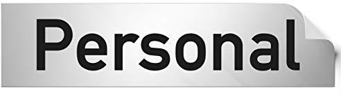 Kinekt3d Leitsysteme Folienschild Türschild • Personal • PVC Hinweisschild • 160 x 40 mm Silber • selbstklebend • Kratzfester Druck • UV Beständig