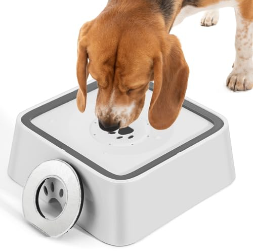 HAPPY HACHI Gamelle Eau pour Chien 𝒂𝒗𝒆𝒄 𝑭𝒊𝒍𝒕𝒓𝒆 2𝑳 Anti-Débordement No-Spill Bol Flottant, Gamelle Anti Goutte pour Maison Voyage