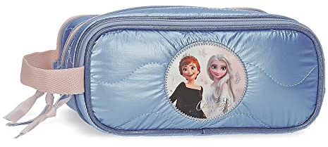 Disney Frozen Seek Courage Federmäppchen, dreifach, Blau, 22 x 10 x 9 cm, Polyester