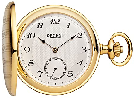 REGENT Herren Taschenuhr Savonnette 50 MM Durchmesser Mechanischer Handaufzug Kleine Sekunde in verschiedenen Variationen