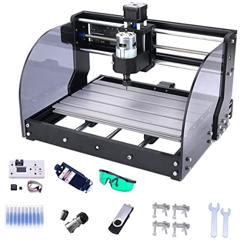 CNC 3018 Pro Max CNC Router Machine, 3 Axis GRBL Control USB Port DIY Mini CNC Plastic Acrylic PVC PCB Wood Engraver Milling Carving Machine, Working Area 30x18x4cm,2.5W