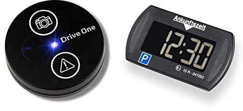 Drive One Blitzerwarner - Warnt vor Blitzern und Gefahren im Straßenverkehr in Echtzeit & Needit Park 3011 Mini elektronische Parkscheibe Digitale Parkuhr mit offizieller Zulassung