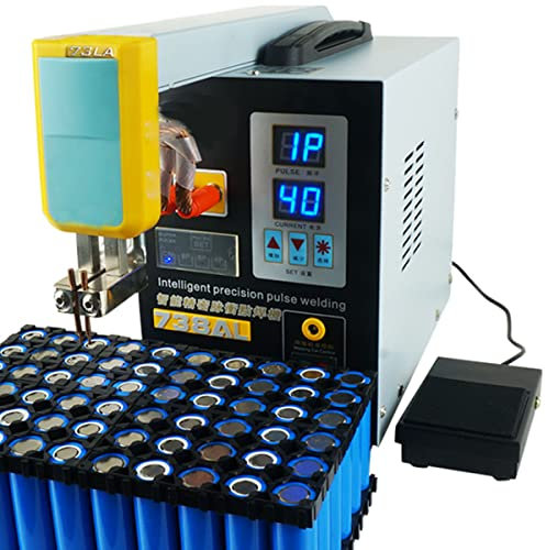 Soldador por Puntos Soldador por Puntos de Pulso Máquina de Soldadura por Puntos de batería de 0,2 mm Máquina soldadora por Puntos de batería 738AL con Cabezal de Soldadura Ajustable para la