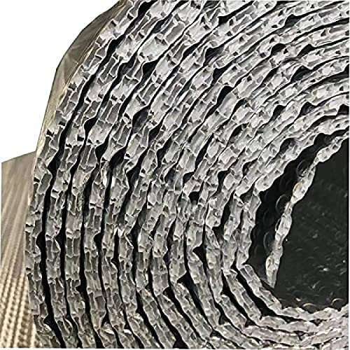 Pealihuy Save Energy Vapour Barrier Heat ReflectiveSelf-adhesive Double Aluminium Bubble Insulation Foil Thermal Loft Roof Attic Wall Garage Caravan Camper Floors Sheds (Size:1 * 10M),1 * 10M