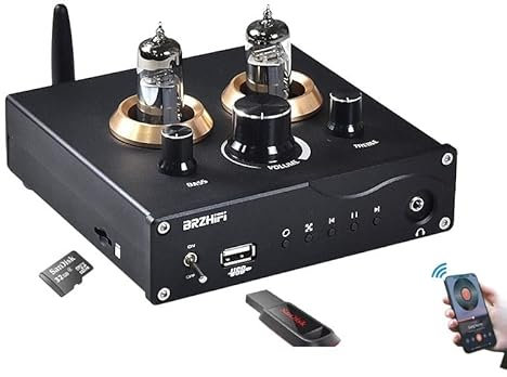 KERREY 6J5 Vacuum Bluetooth 5.0 NE5532 Tube Preamp Headphone Amplifier HiFi Stereo Preamplifier APTX ES9023 Home Theater Pre AMP