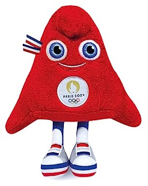 Doudou et Compagnie - Plüschtier Phryge, 23 cm im Beutel – offizielles Maskottchen der Olympischen Spiele Paris 2024 – rotes Plüschtier in Form einer Phrygischen Mütze – JO Paris 2024 – 23 cm – JO2409
