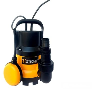 Pompa Sommersa Pompa Elettrica 400W Sommergibile con interruttore a Galleggiante e portata Massima 8000 L/H per Acque Chiare e Scure per piscina, vasca e irrigazione da giardino