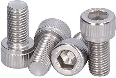 M10X20 Schraube Sechskantschrauben mit Innensechskant,4Pcs A2-Edelstahl-Innensechskantschrauben,1,25 Mm Feingewinde-Befestigungsschraube für Automobil- und Heimwerkerprojekte（A2-70 Edelstahl） ﻿