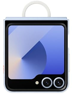 Samsung Clear Case with Ring Custodia pieghevole trasparente con anello per Galaxy Z Flip6 | Z Flip7 FE, Trasparente