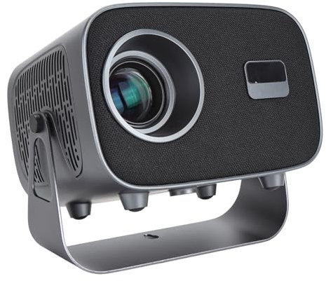 ciciglow Proiettore 4K, Videoproiettore da Soffitto WiFi Bluetooth 720P con Supporto Regolabile a 360°, HDMI, USB, Porta Audio da 3,5 Mm, per Android TV 11.0 (Spina Europea)
