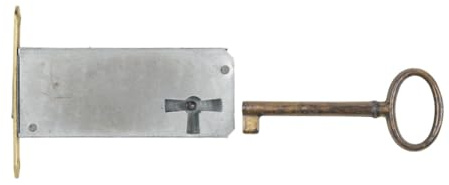 Holzando Möbelschloss Einsteckschloss mit Schlüssel 001200-3012 Rechts - Dornmaß 70mm - Halmlänge 52mm