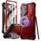 i-Blason Armorbox Cover per Samsung Galaxy S25 Ultra con Protezione della Fotocamera, Custodia Magnetica e Resistente con Pellicola Protettiva per lo Schermo e Cavalleto per S25 Ultra (Rosso)