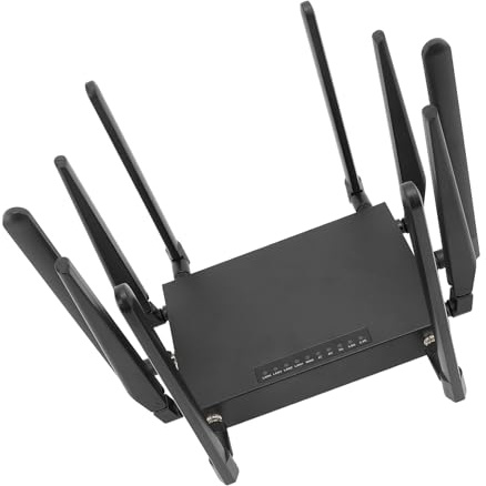 Router 5G CPE, Router WiFi 6 Modem 5G Dual Band con Slot per Scheda SIM, 10 Antenne Router WiFi 6 Gigabit Sbloccato 1800Mbps per Viaggi in Villa Domestica (Spina europea)