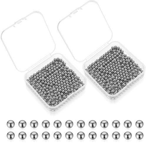 400 Stück Weindekanter-Reinigungskugeln, Edelstahl-Reinigungsperlen für Dekanter, Reinigungsperlen, 4 mm, Edelstahl-Reinigungskugeln für die Reinigung von Karaffen, Vasen, Weinflaschen, Halsflaschen