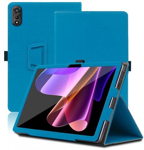 Hülle für Blackview MEGA 2 12 Zoll, Blackview MEGA 2 WiFi Tablet Schutzhülle, Klappständer Schutzhülle mit Stifthalter und Handschlaufe, Umfassender Schutz. (Hellblau)