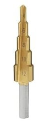1 Juego 4-12 4-20 4-32 HSS Broca escalonada recubierta de titanio Herramientas eléctricas de perforación Metal Acero de alta velocidad Cortador de agujeros de madera Taladro cónico(4-12mm)