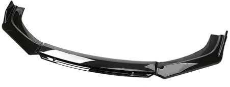 Spoiler Avant de Voiture Kit De Carrosserie De Pare-Chocs Avant Universel Brillant pour Voiture Diffuseur De Pare-Chocs Avant Accessoires Voiture Pièces Automobiles Déflecteur Lèvre Avant(Le Noir)