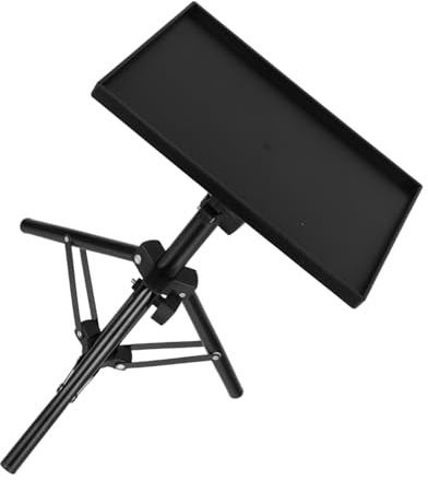 HEATSHAKING Soporte Trípode Ajustable para Proyector y Portátil con Bandeja Ampliada Compacto y Resistente para Presentaciones y Streaming Interiores y Exteriores
