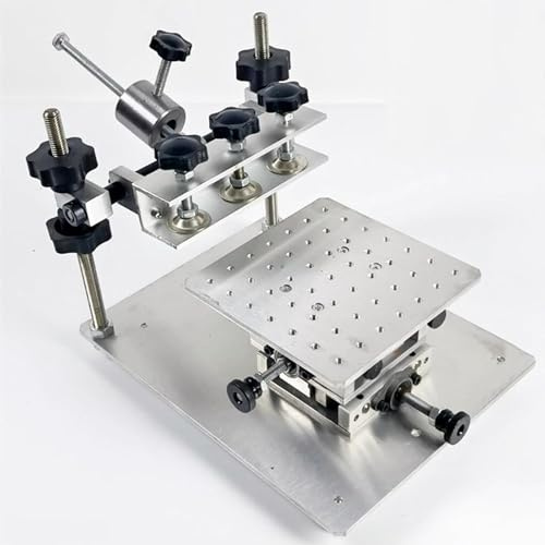 DOJBK Manuelle Siebdruckstation, Kleiner Lötpastendrucktisch, Einstellbare Position, Arbeitstisch 150 * 150 Mm, Für PCB-, SMT- Und Tampondruck