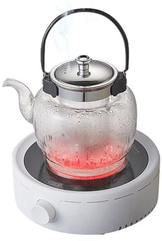 Topiky Small Hot Plate Electric Tea Stove, Hot Plate for Moka Pot, Portable Stove Cooktop Coffee Heater, Electric Camping, Burner Cooktop Heater for Home Kitchen