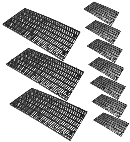 Milisten 10pcs Fish Tank Divider Plastic Grid Panels Filter Net for Aquarium Bottom Tray Breeding Tank Partition