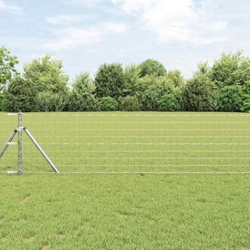 Clôture euro 0,6 x 25 m, en fer enduit de PVC, clôture de jardin robuste pour jardin et terrasse, barrière durable pour animaux, montage facile