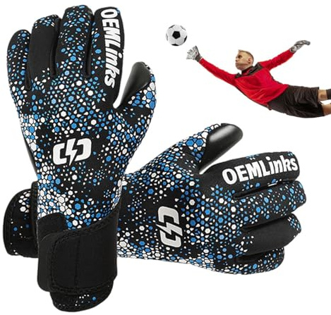 Genérico Guantes De Portero De Fútbol | Transpirable, Antideslizante, con Grosor Elástico Y Cómodo - Guantes de Portero para Jóvenes y Niños - para Niños Niñas Adolescentes Y Adultos