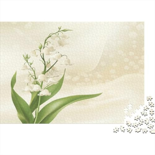 Lys Blanc Fleur Élégante Puzzle 1000 Pièces Papier pour Adultes Détente Concentration Famille Décoration Cadeau 70x50cm/1000pcs
