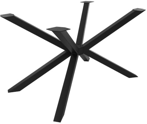 ML-Design Tischbeine Metall Schwarz, Tischgestell Spider Outdoor wetterfest, Tischfüße X-Form, Tischkufen aus Stahl, Schreibtischbeine Untergestell Möbelfüße für Esstisch Schreibtisch, 120x78x72 cm