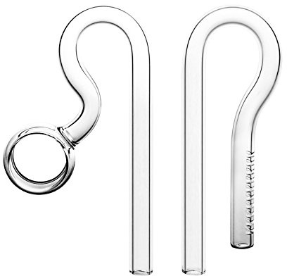 Glas Lily Pipe Spin Abfluss & Einlauf 13mm für 12/16mm Schlauch - Wasserpflanzen Aquascaping