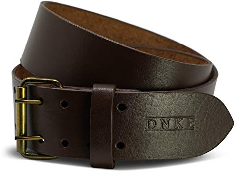 Damn Near Kilt 'Em Klassischer Kiltgürtel aus Leder - Braun - 81/94 cm