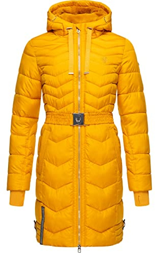 Navahoo Cappotto invernale da donna, trapuntato, con cintura in vita, ciclamino, XS-XXL