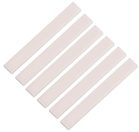 6Pcs Akustikgitarre Stegsattel Rinderknochen Stegsattel Weiß für Gitarre Mandoline Banjo Ukulele