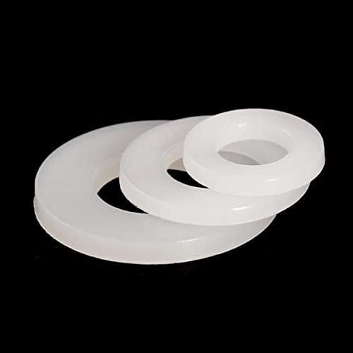 Joint d'espacement plat M2-M20 en plastique dur blanc - Épaisseur : 0,5/1/1,5/2/2,5/3 mm