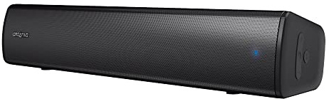 Creative Media SP-STGEAV2-BK Creative Stage Air V2 Passiver Audio-Radiator, AUX/BT/USB, 41 cm breit, maximal 20 W, tiefer Bass, ausgestattet mit Akku für kontinuierliche Wiedergabe