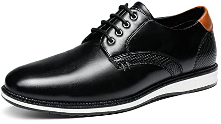 Bruno Marc herrkostymskor, snörning, klassisk business Derby Oxford bröllopsskor, snörsko, läderskor, svart, 47 EU