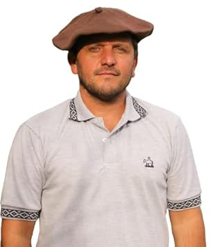 Basker Gaucho-hatt traditionell hatt från Argentina, Brun, one size