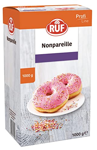 RUF Nonpareilles bunt, Zucker-Perlen, Streudekor farbenfroh, Mini Kugeln zum Verzieren von Eis, Eiswaffel, Donuts, Tortendeko Großpackung 1x1000g