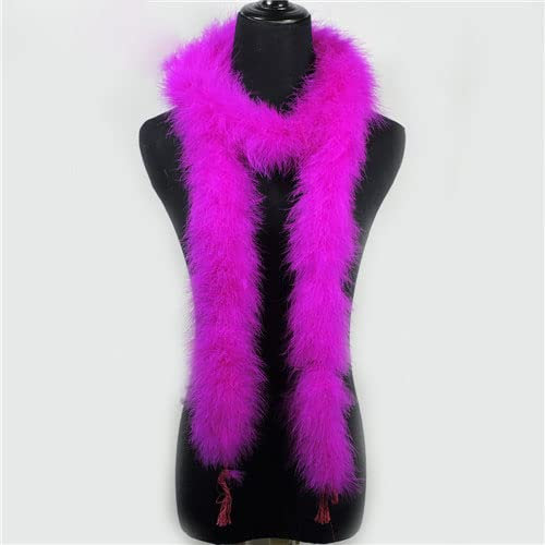 2 Meter/Pc Mode 40 Gramm weich flauschig gefärbt bunt echt natürlich Truthahnfederboa Show/Karnevalskostüme/Party Boa-Fuschia