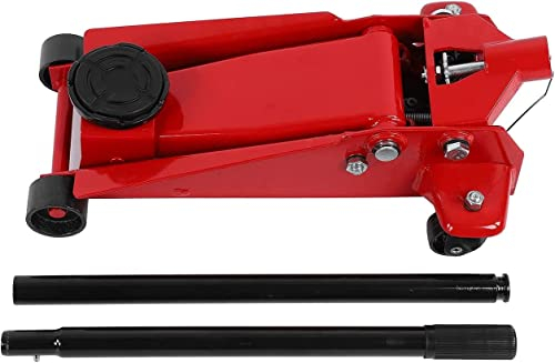 HACSYP wagenheber hydraulisch Hydraulischer Wagenheber, 3 Tonnen Kapazität, rotes Fahrzeugwartungsgerät, schwere Maschinen, Autoreparaturwerkzeug for SUV, LKW, Auto, Van, Garage