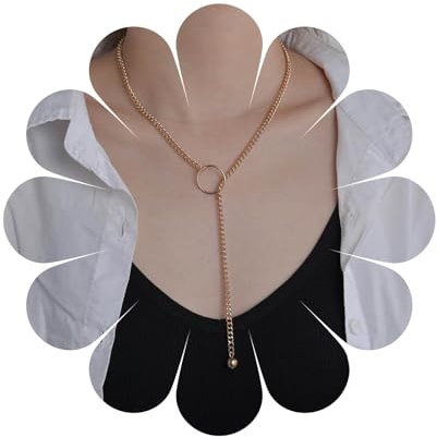 Allereya Vintage Metall Ball Drop Y Halskette Ball Anhänger Halskette Karma Kreis Y Lariat Halskette Gold Kandare Kette Halskette Schmuck Für Frauen Und Mädchen