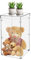 Julymoda Présentoir à fleurs 45 x 25 x 25 cm - En verre acrylique - Boîte de rangement - Colonne décorative pour figurines, statues, fête, décoration de mariage