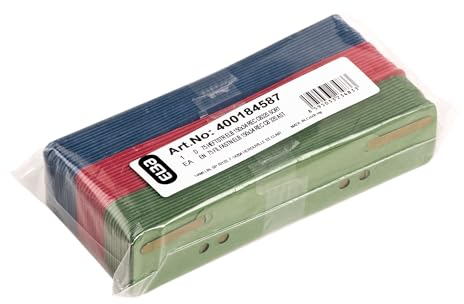 Elba 75 Heftstreifen aus recycling Karton, 320 g/m², 3 Farben, blau, grün, rot