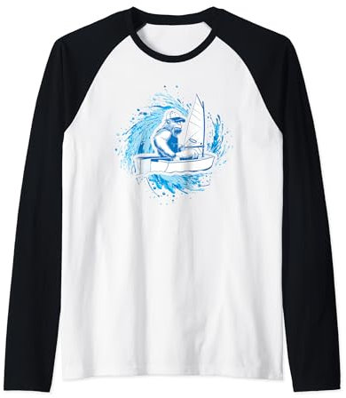 Sasquatch Optimist Segelboot Segeln Lustig Raglan
