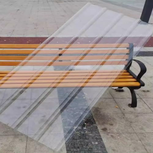 Klare Dachplatte,Wellbahn Dachplatten,Selbstreinigende Schuppenplatte,1 mm FRP-Tageslichtplatte,Staubdichte Tageslichtplatten,Sonnenscheinplatte,Leicht zu Schneiden (0.9x1.7m/35x67in)