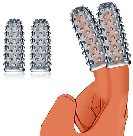 2PC Finger Sleeves Vibrator Accessories, Masturbation Sleeve G-Spot Clitoral Stimulator Finger Sleeves, Soft Silicone Vagina Massage Stimulates Masturbator Adult Sex Toys for Women Couple Pleasure (A)