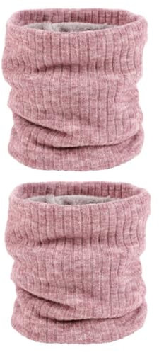 DEARMAMY 2stücke Doppellagiger Fleece Gefütterter Strick Schlauchschal Winddichter Modischer Halswärmer Für Herbst Und Winter Vielseitig Tragbar Für Damen Und Herren