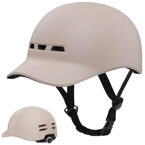 KINGLEAD Urban Commuter, casco da bicicletta, elegante, da uomo e da donna, per ciclismo, trekking, city scooter, da uomo, regolabile, 57 – 62 cm (bianco)