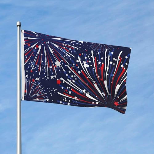 Drapeaux de jardin de 7,6 x 1,5 m pour l'extérieur – Rouge blanc bleu – Drapeau double face pour chambre à coucher et intérieur – Drapeaux légers de cour et de bateau pour décorations extérieures avec